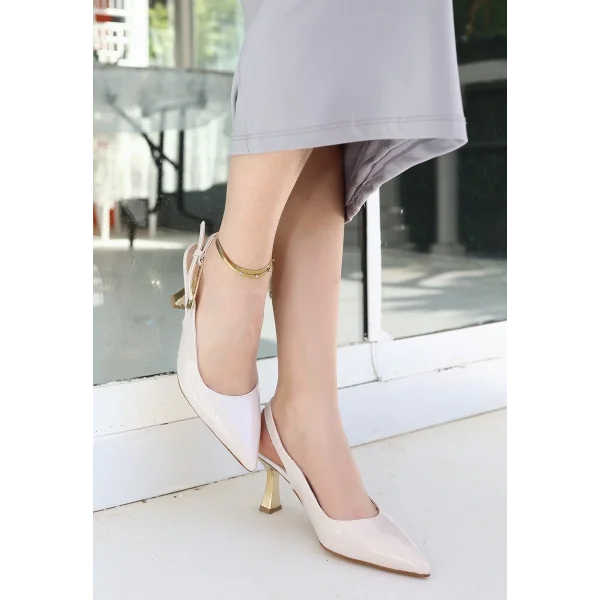 Zalin Bej Rugan Topuklu Ayakkabı