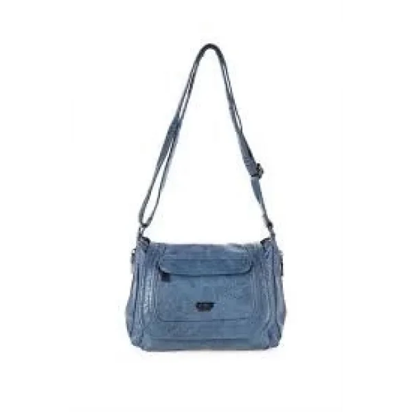Ziwen Mavi Cilt Omuz Çantası