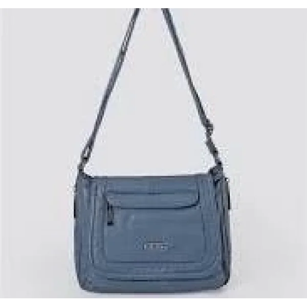 Ziwen Mavi Cilt Omuz Çantası