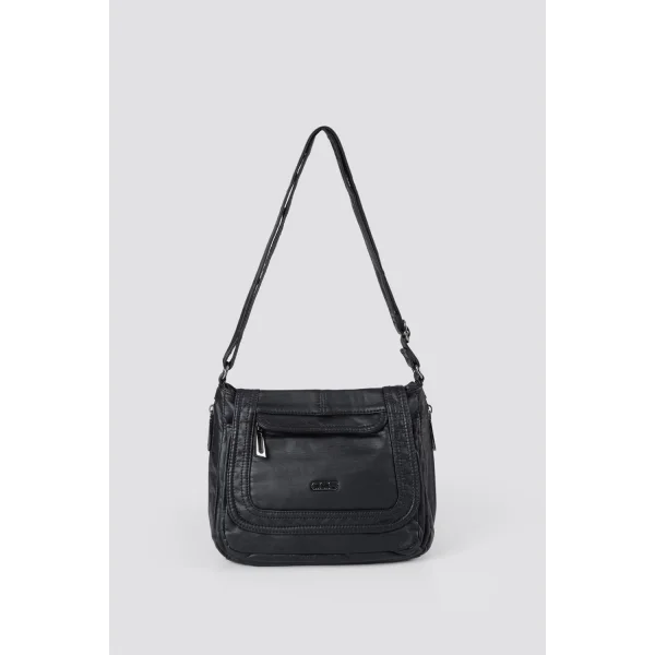 Ziwen Siyah Cilt Omuz Çantası