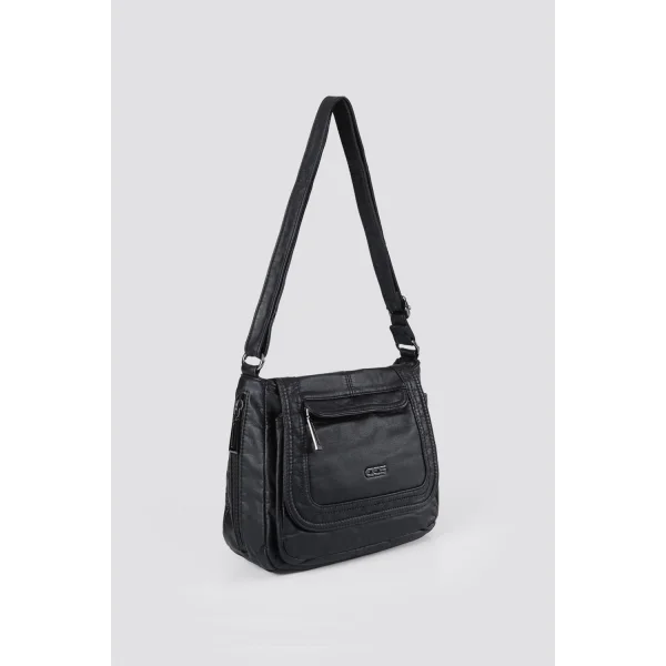 Ziwen Siyah Cilt Omuz Çantası