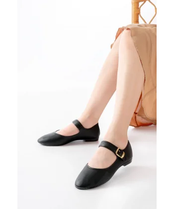 2606 Siyah Baretli Günlük Bayan Ayakkabı