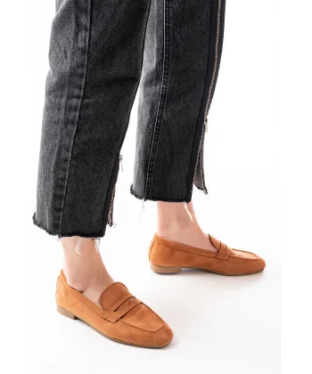 302 Taba Süet Günlük Kadın Babet