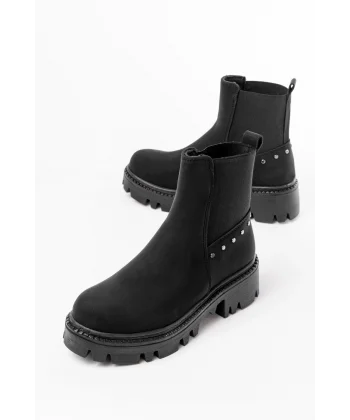 868-2005 Siyah Zümrüt Lastikli Günlük Kadın Bot