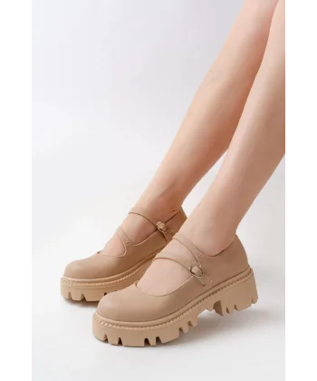 868-756 Nut Günlük Yüksek Tabanlı Loafer Ayakkabı