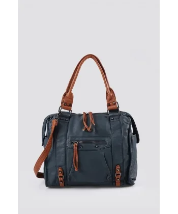 Abga Mavi Cilt Omuz Çantası