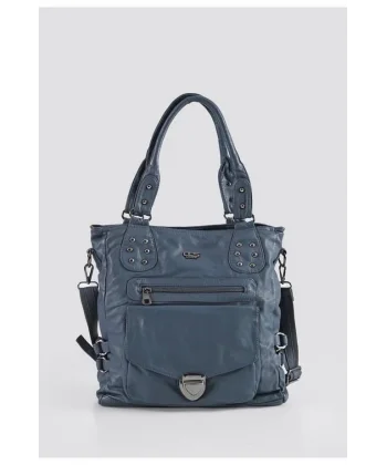 Asin Mavi Cilt Omuz Çantası