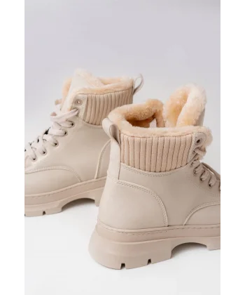 ASM-080 Bej Bağcıklı Günlük Kadın Bot