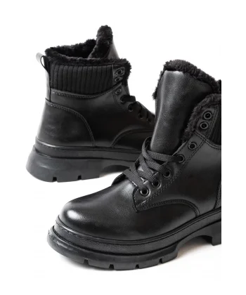 ASM-080 Siyah Bağcıklı Günlük Kadın Bot