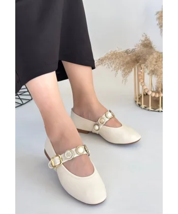 Atnis Bej Cilt Babet Ayakkabı