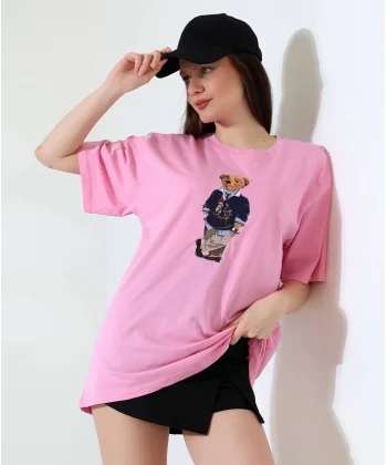 Ayıcıklı oversize tişört