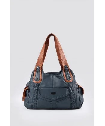 Batti Mavi Cilt Omuz Çantası