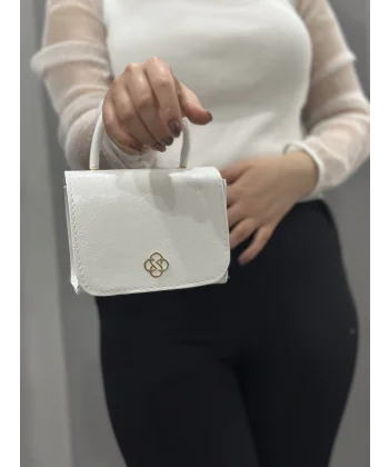 Beyaz cilt krash çanta