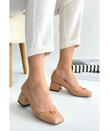 Cande Nude Cilt Topuklu Ayakkabı