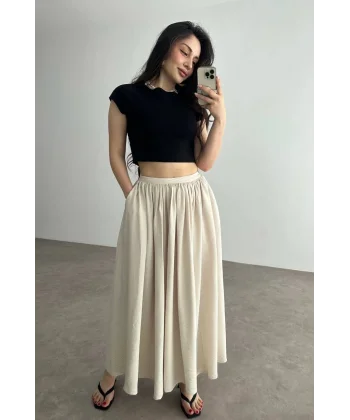 Cepli keten etek bej kz24