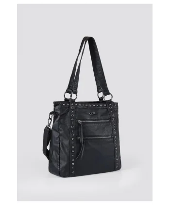 Çetya Siyah Cilt Omuz Çantası