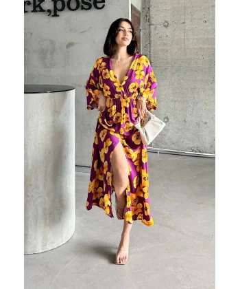 Çiçek baskılı elbise