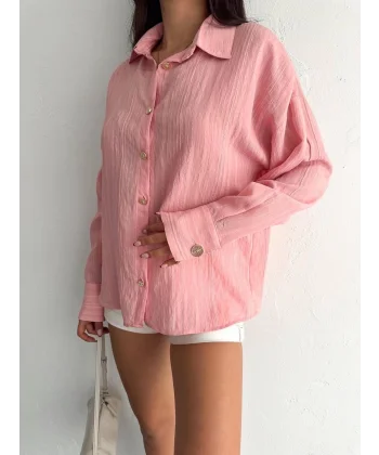 Çizgili oversize gömlek