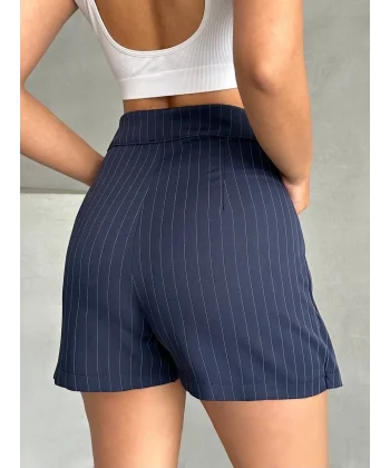 Çizgili şort etek