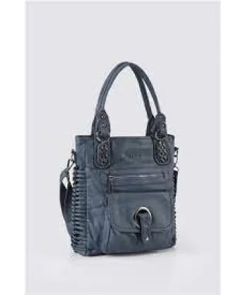 Deay Mavi Cilt Omuz Çantası