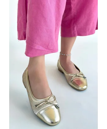 Etya Gold Cilt Babet Ayakkabı