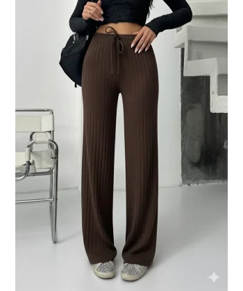 Fitilli şardonlu pantolon kahve a4058