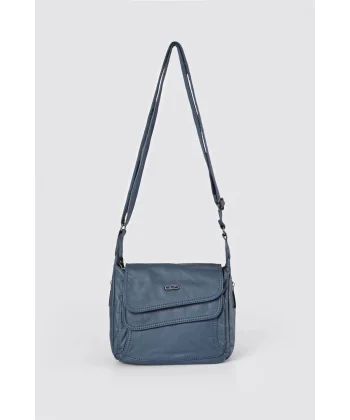 Jelli Mavi Cilt Omuz Çantası