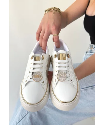 Jlar Beyaz Cilt Bağcıklı Spor Ayakkabı