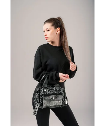 Judy Gri Cilt Omuz Çantası