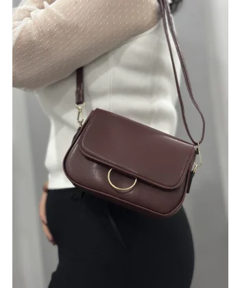 Kahve cilt mossi çanta