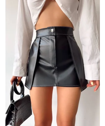 Kontrast deri etek siyah w260015