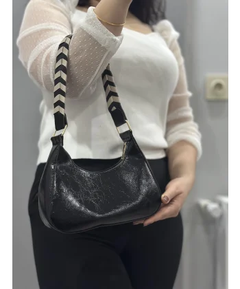 Kraş siyah cilt çanta