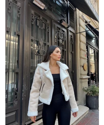 KUZU YUMOŞ KAPLAMA TAK ÇIKAR KOL CROP NUBUK KABAN