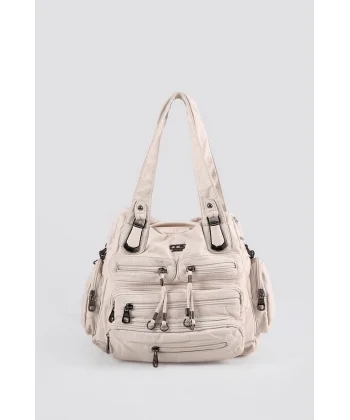 Miver Bej Cilt Omuz Çantası