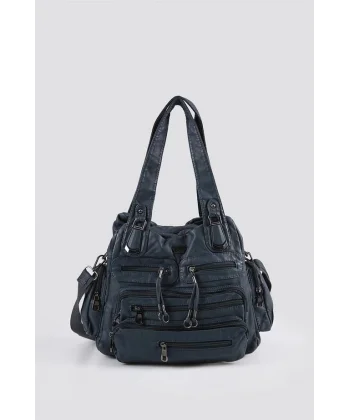 Miver Mavi Cilt Omuz Çantası