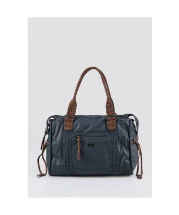 Muert Mavi Cilt Omuz Askılı El Çantası