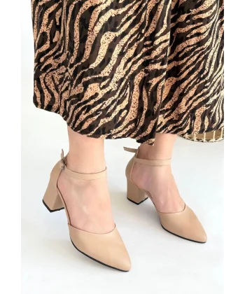 Mulen Nude Cilt Topuklu Ayakkabı