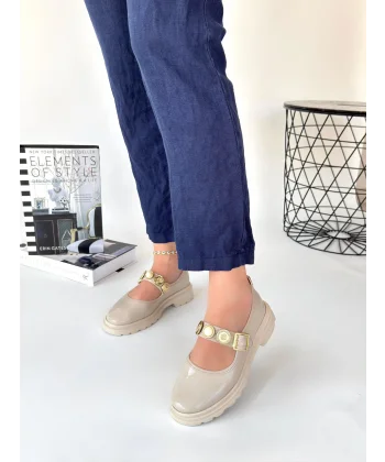 Okira Bej Rugan Oxford Ayakkabı