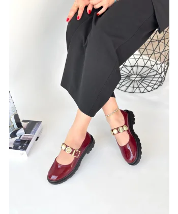 Okira Bordo Rugan Oxford Ayakkabı