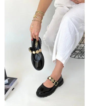 Okira Siyah Rugan Oxford Ayakkabı