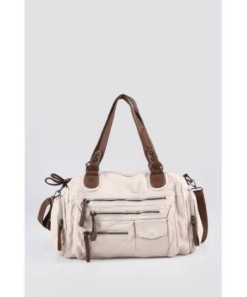 Orten Bej Cilt Omuz Çantası