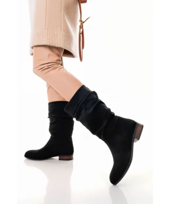 Plod Siyah Süet Çizme