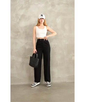 Pnt gabardin kemer detay pantolon