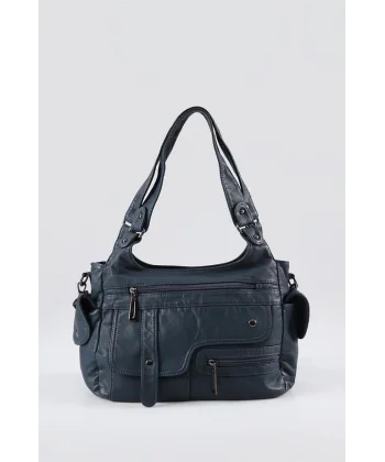 Pyser Mavi Cilt Omuz Çantası