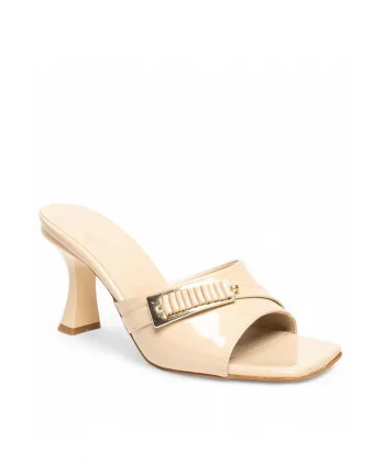 Sief Bej Rugan Topuklu Terlik