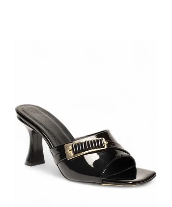 Sief Siyah Rugan Topuklu Terlik