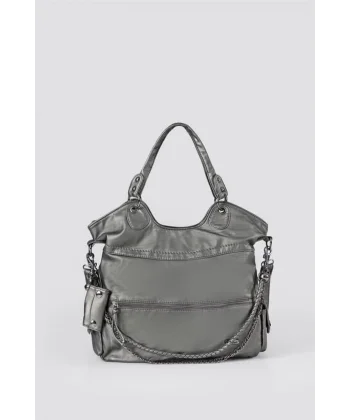 Silla Gri Cilt Omuz Çantası
