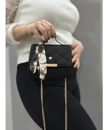 Siyah cilt zoje çanta