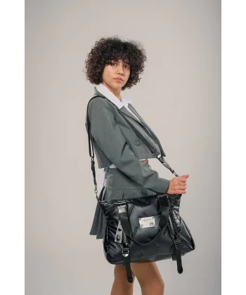 Tiven Siyah Cilt Omuz Ve Kol Çantası