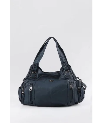 Tiwe Mavi Cilt Omuz Çantası